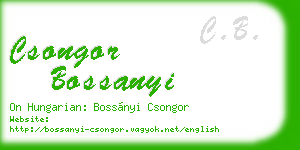 csongor bossanyi business card