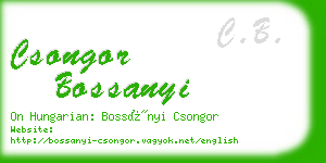 csongor bossanyi business card